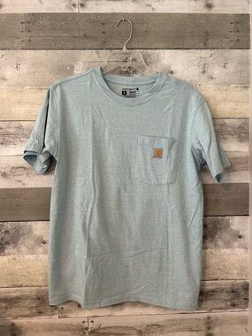 Carhartt Light Blue Heather Pocket Tee